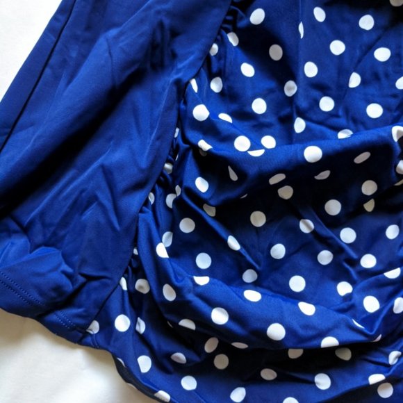 Panache Annalise Blue/White Polka Dot Tankini 32G - Picture 8 of 9